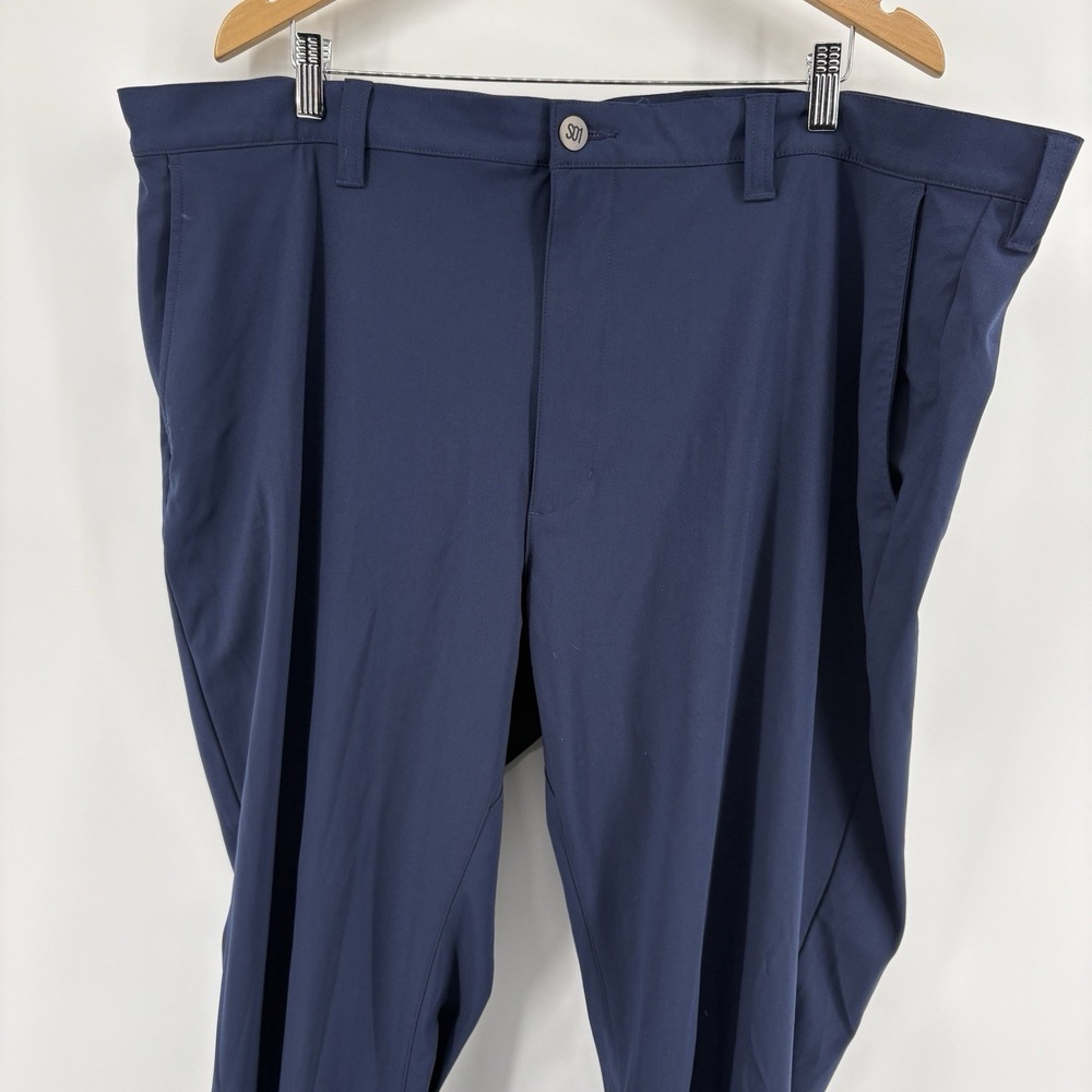 Society Of One 48x30 Athletic Fit Navy No Iron Stretch